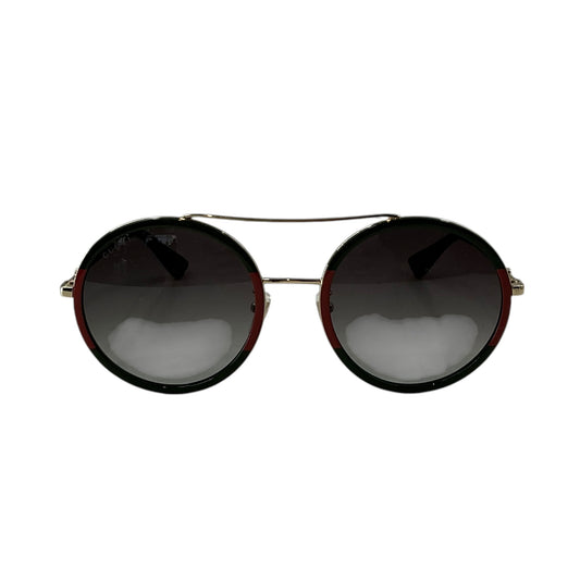 Gucci GG0061S Round Web Frame Sunglasses