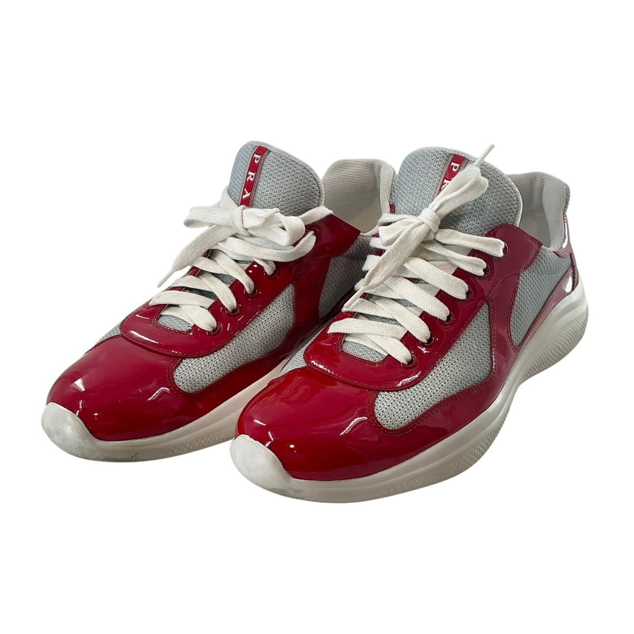 Prada America's Cup Patent Leather & Technical Fabric Sneakers