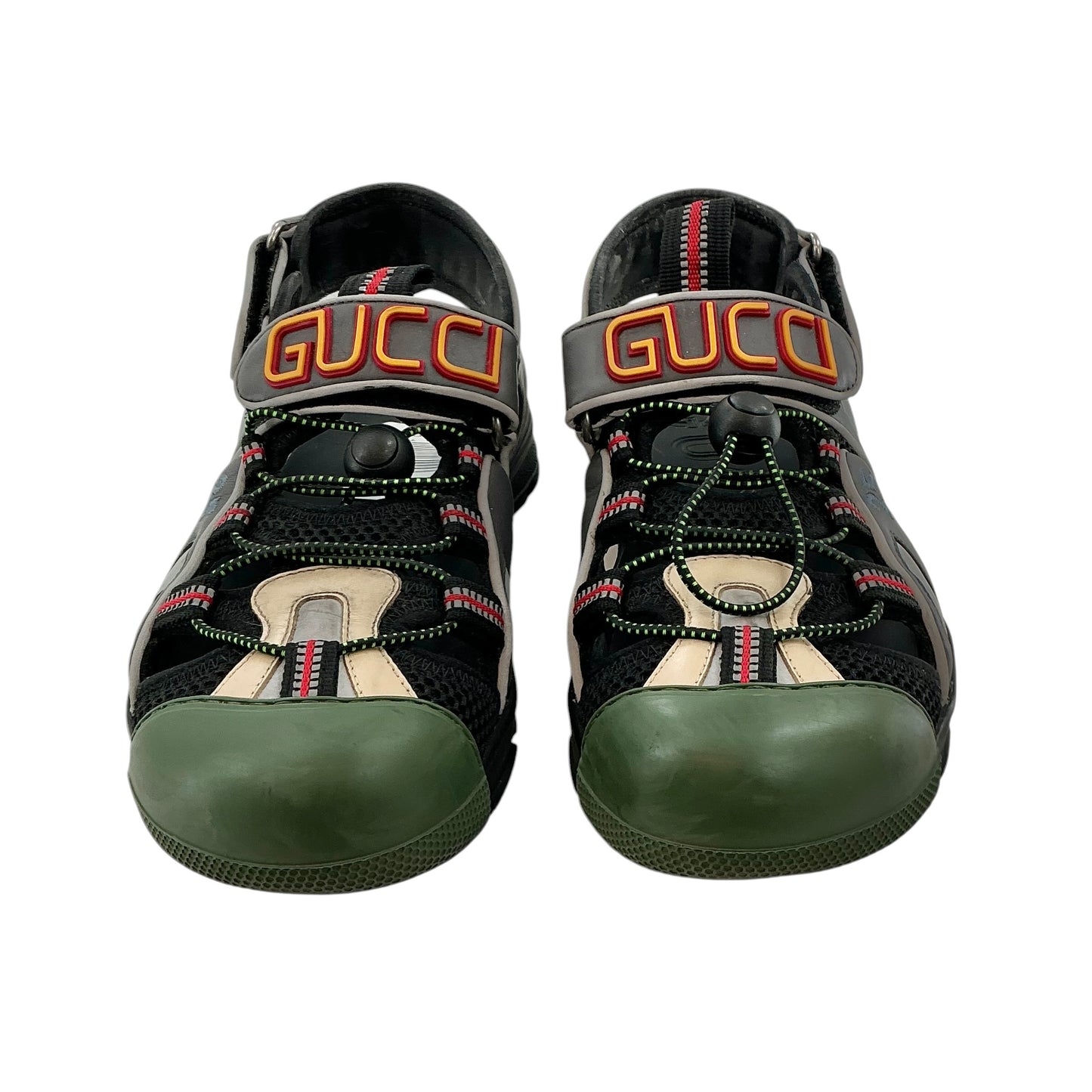 Gucci Tinsel Leather and Mesh Sport Sandals