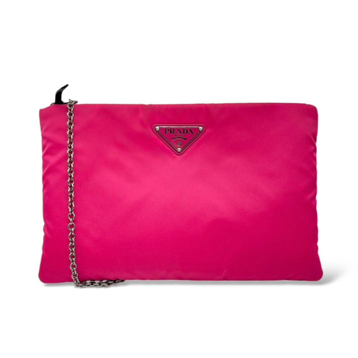 Prada Medium Padded Nylon Clutch Bag