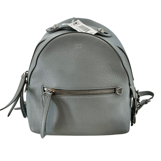 Fendi "By The Way" Mini Embellished Leather Backpack – Slate Blue / Gray