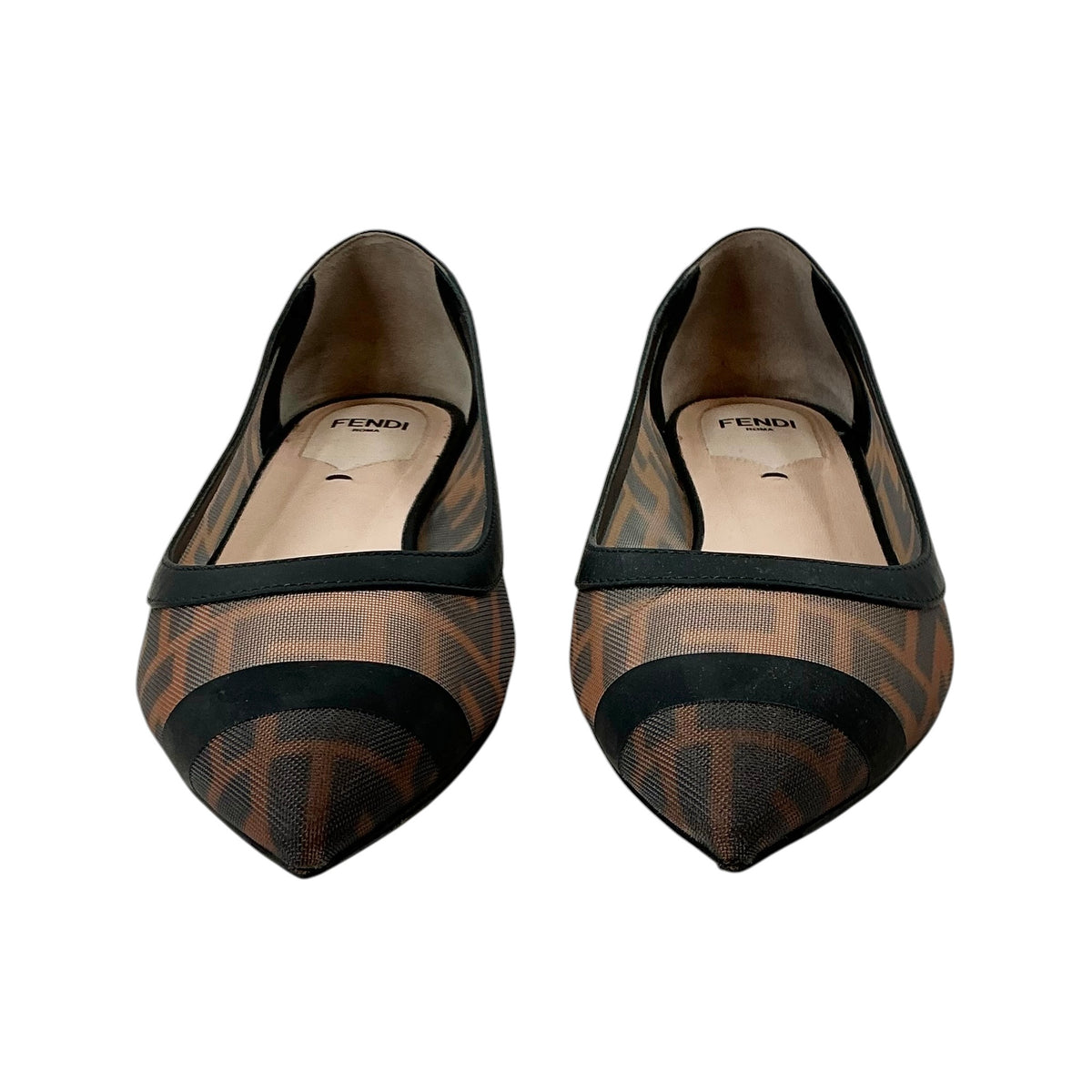 FENDI Colibrì FF Zucca Monogram Mesh Ballet Flats