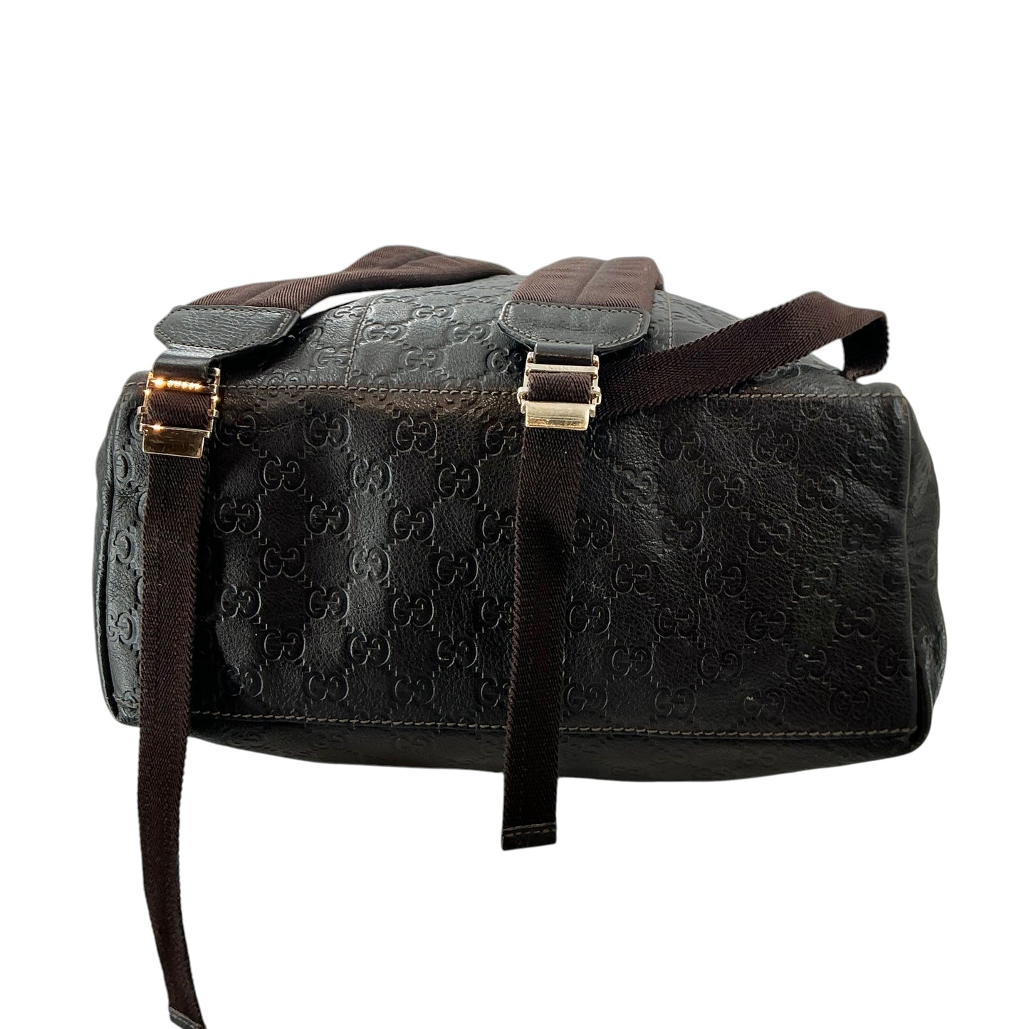 Gucci Black Guccissima Monogram Embossed Leather Day Backpack