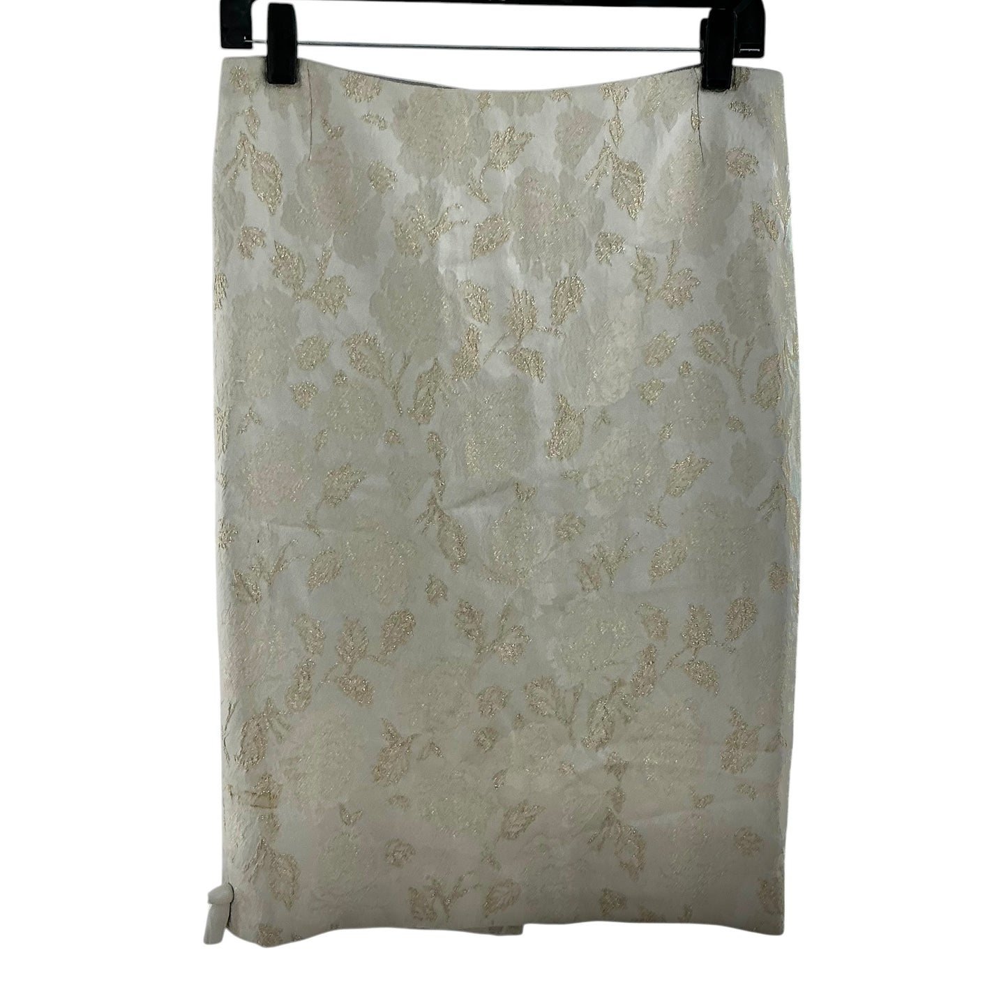 Dolce & Gabbana Cream Floral Brocade Pencil Skirt