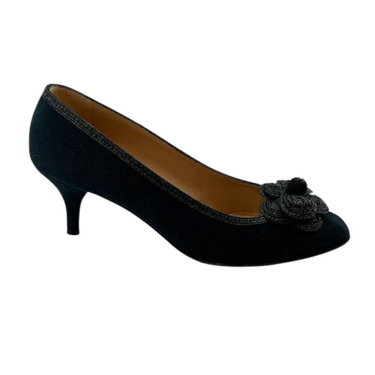 Chanel Camellia Canvas Pumps
