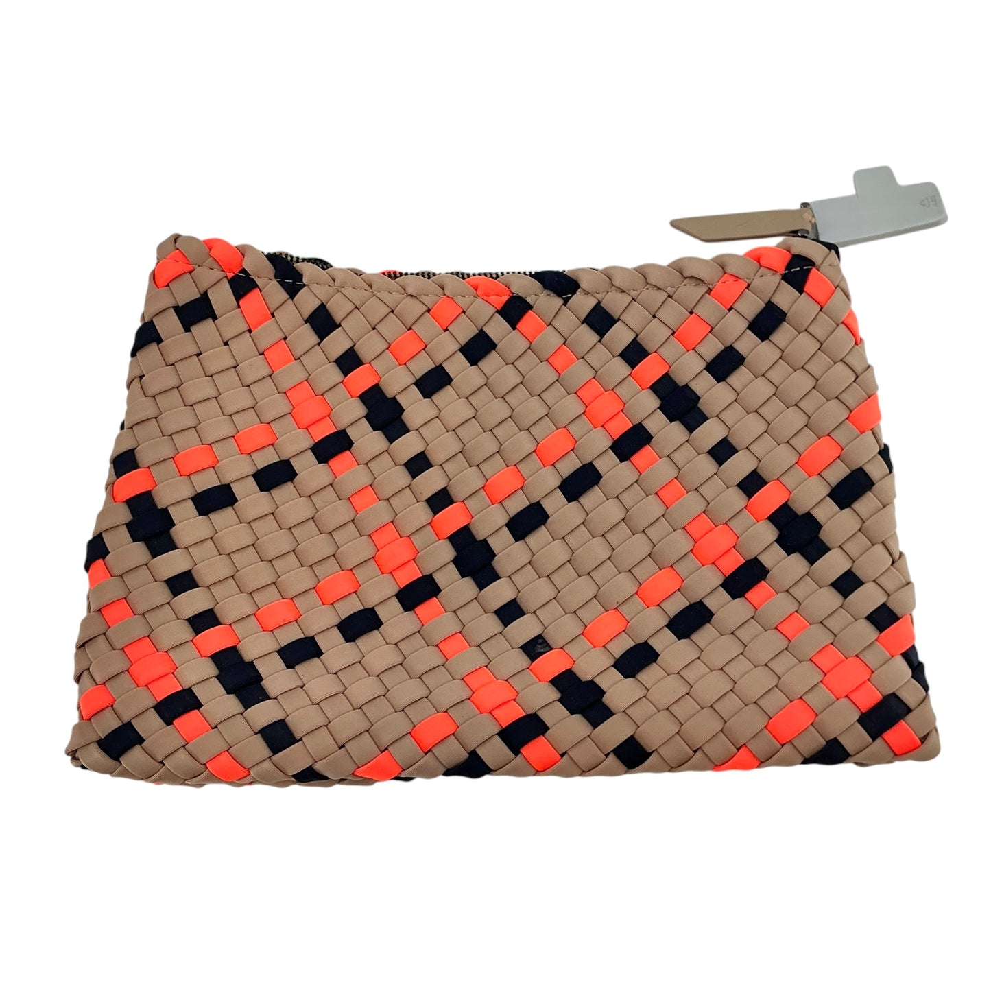 NAGHEDI St. Barths Large Handwoven Neoprene Plaid Tote Bag