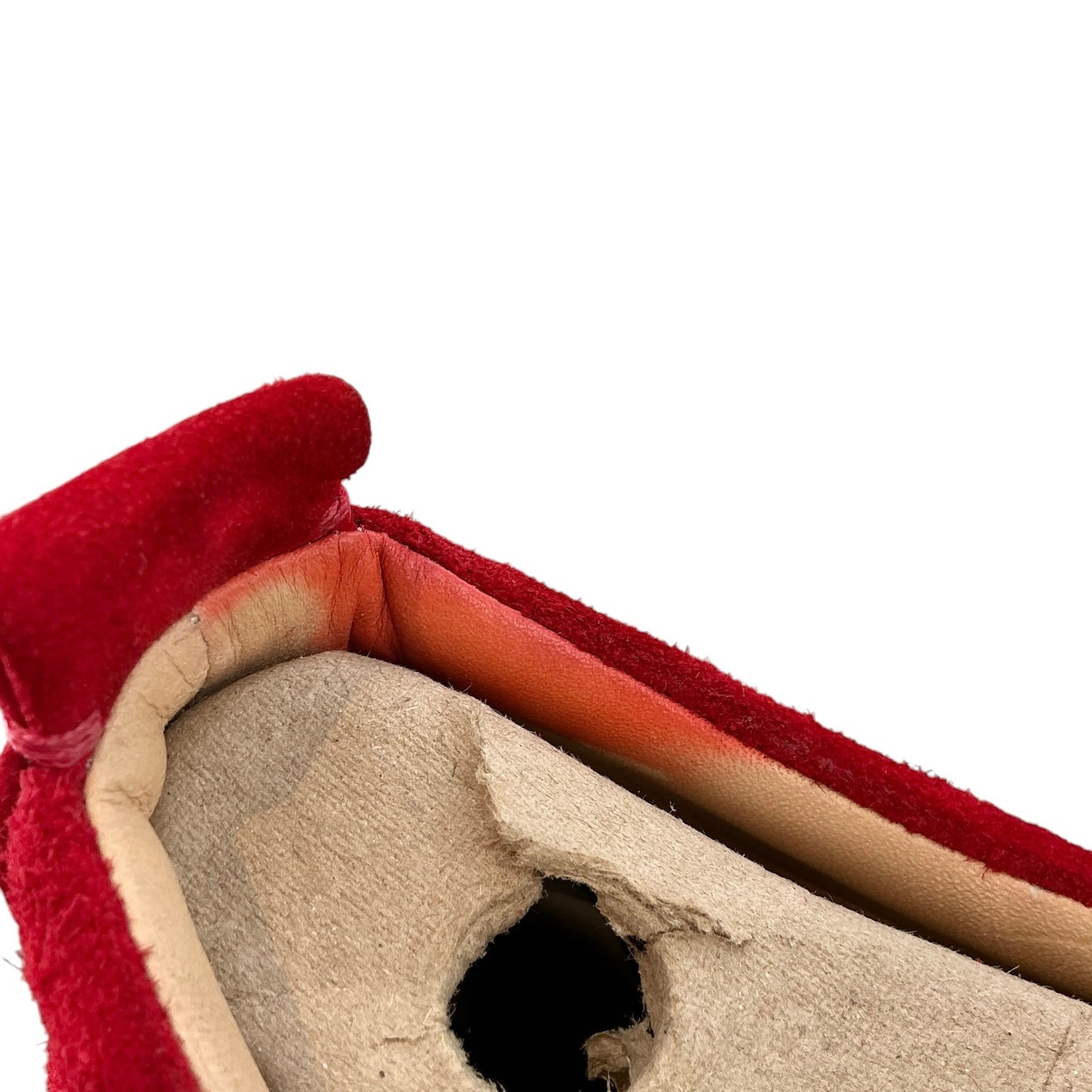 Christian Louboutin Louis Junior Spikes "Loubi" Red Suede Sneakers