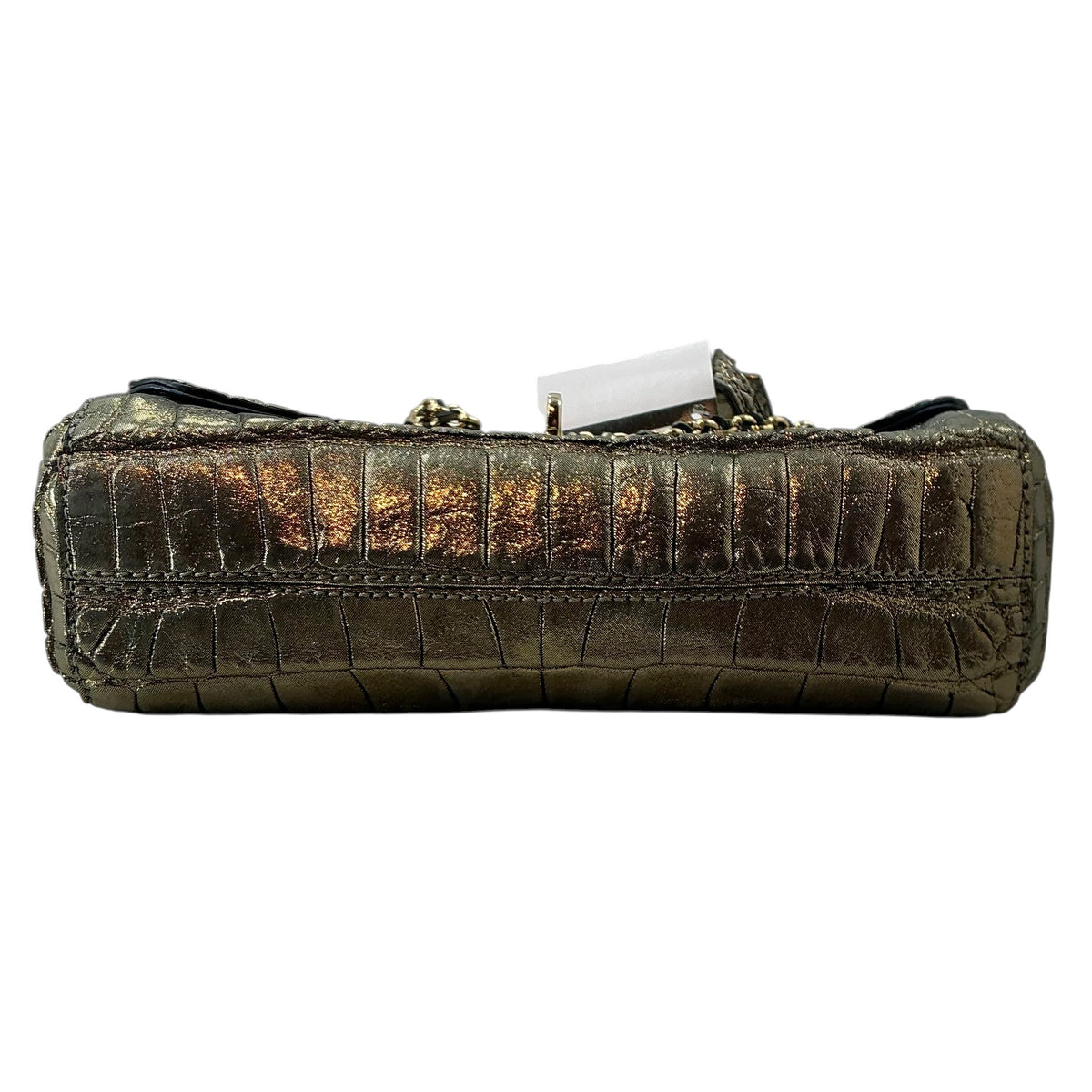 Mulberry Lily Shoulder Bag — Metallic Bronze Alligator / Croc Embossed Leather with Gold-Tone Hardware