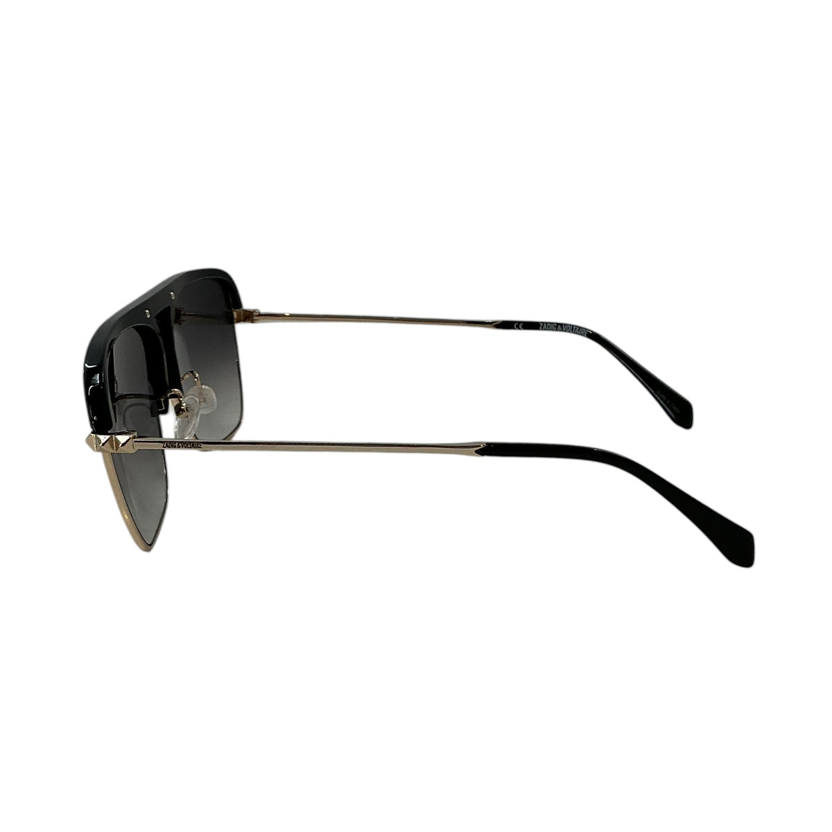 Zadig & Voltaire SZV321 Black & Gold Unisex Navigator Sunglasses