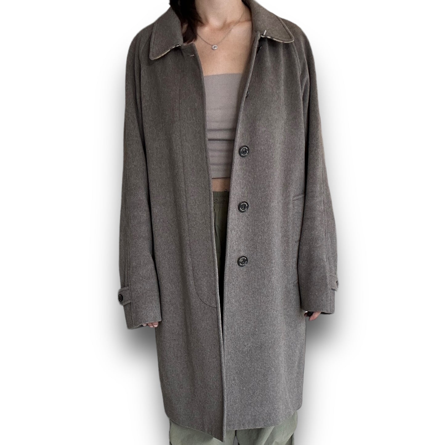 Burberry Cashmere Trench Coat in Taupe