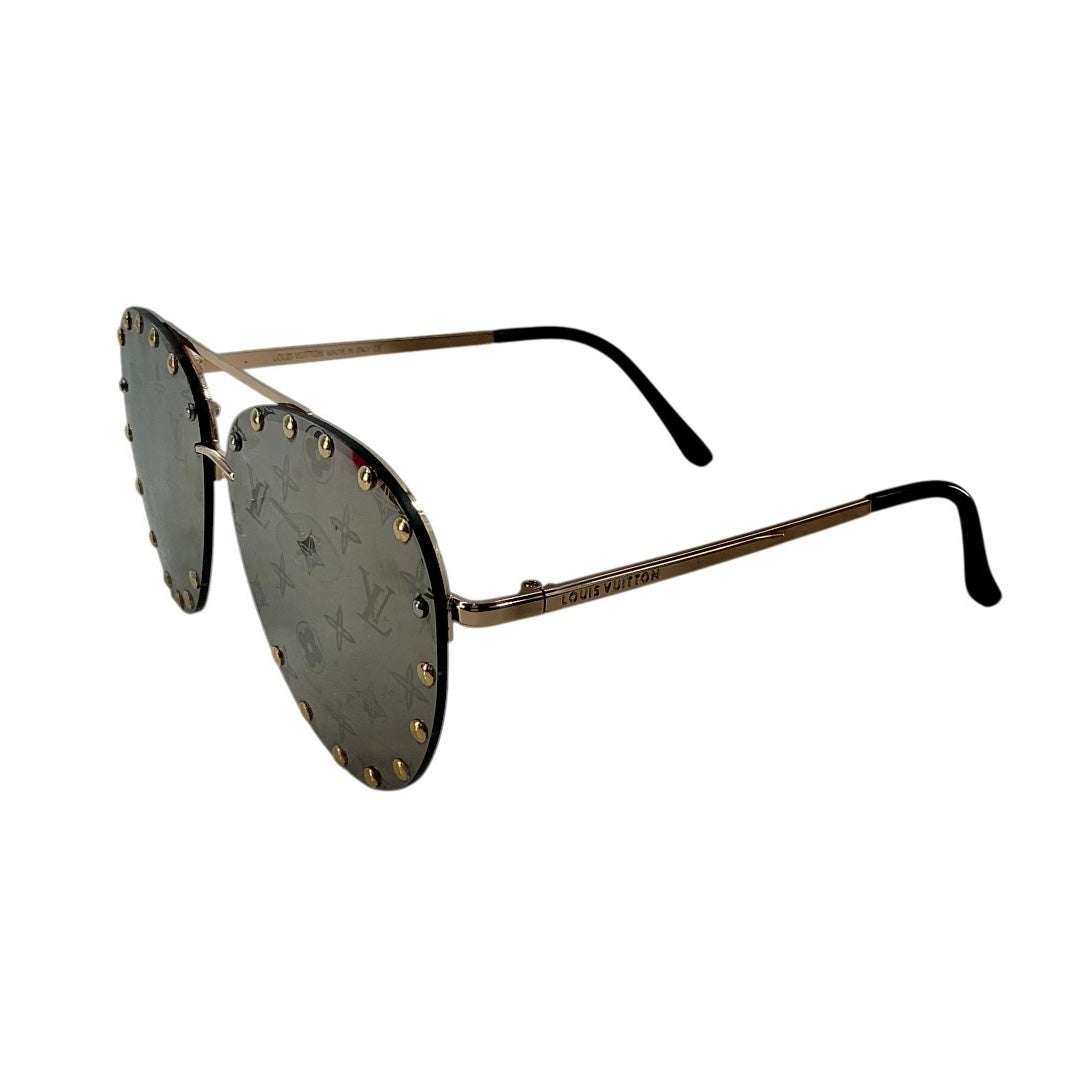 Louis Vuitton "The Party" Studded Monogram Aviator Sunglasses