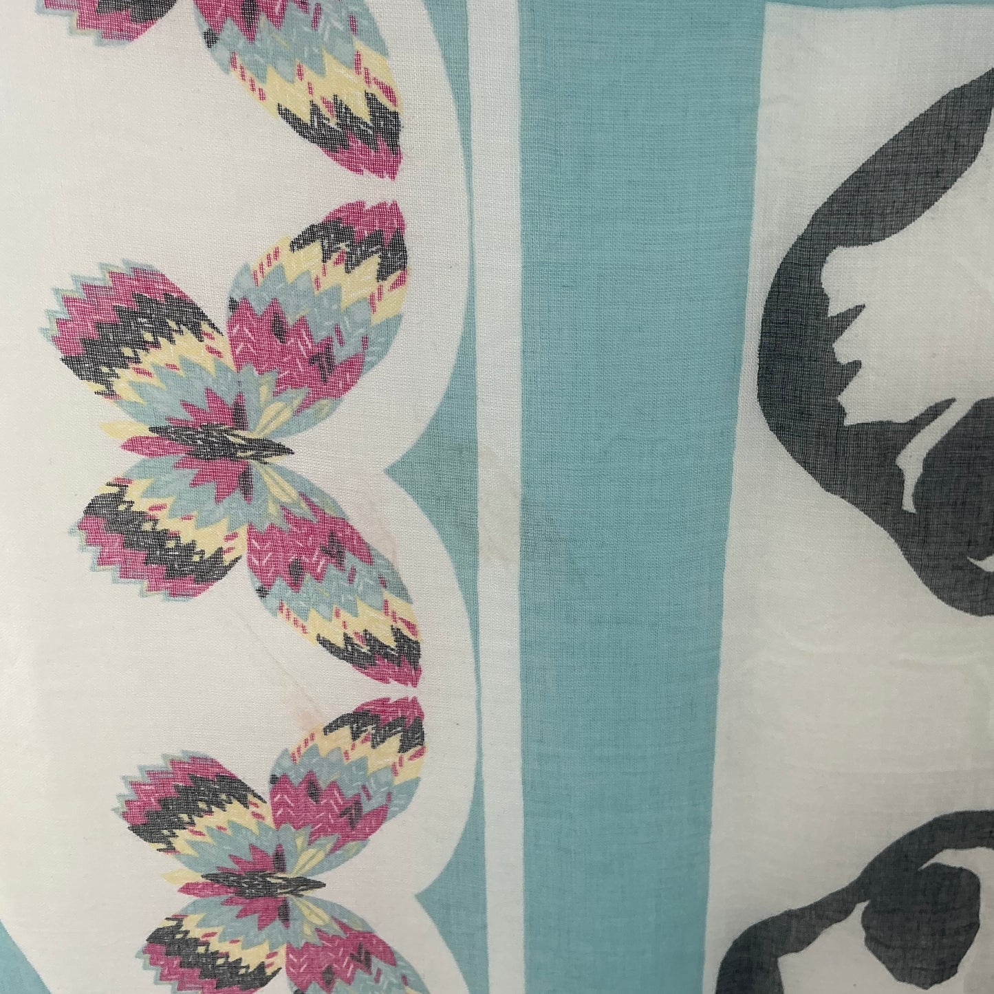 Zadig & Voltaire Skull and Butterfly Graphic Scarf
