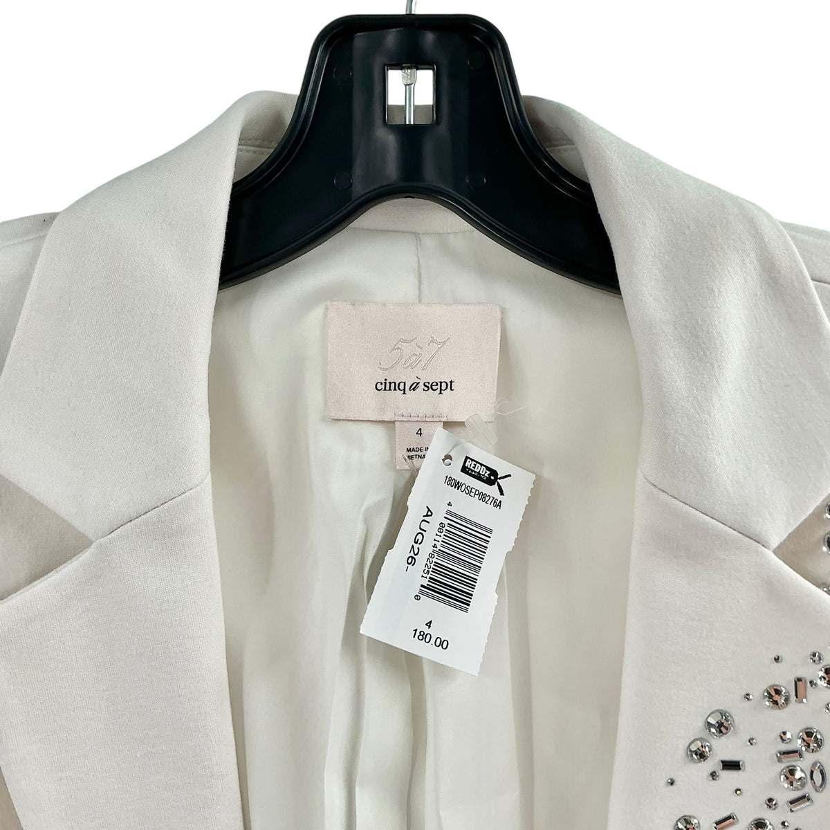 Cinq à Sept Crystal & Sequin Embellished Blazer