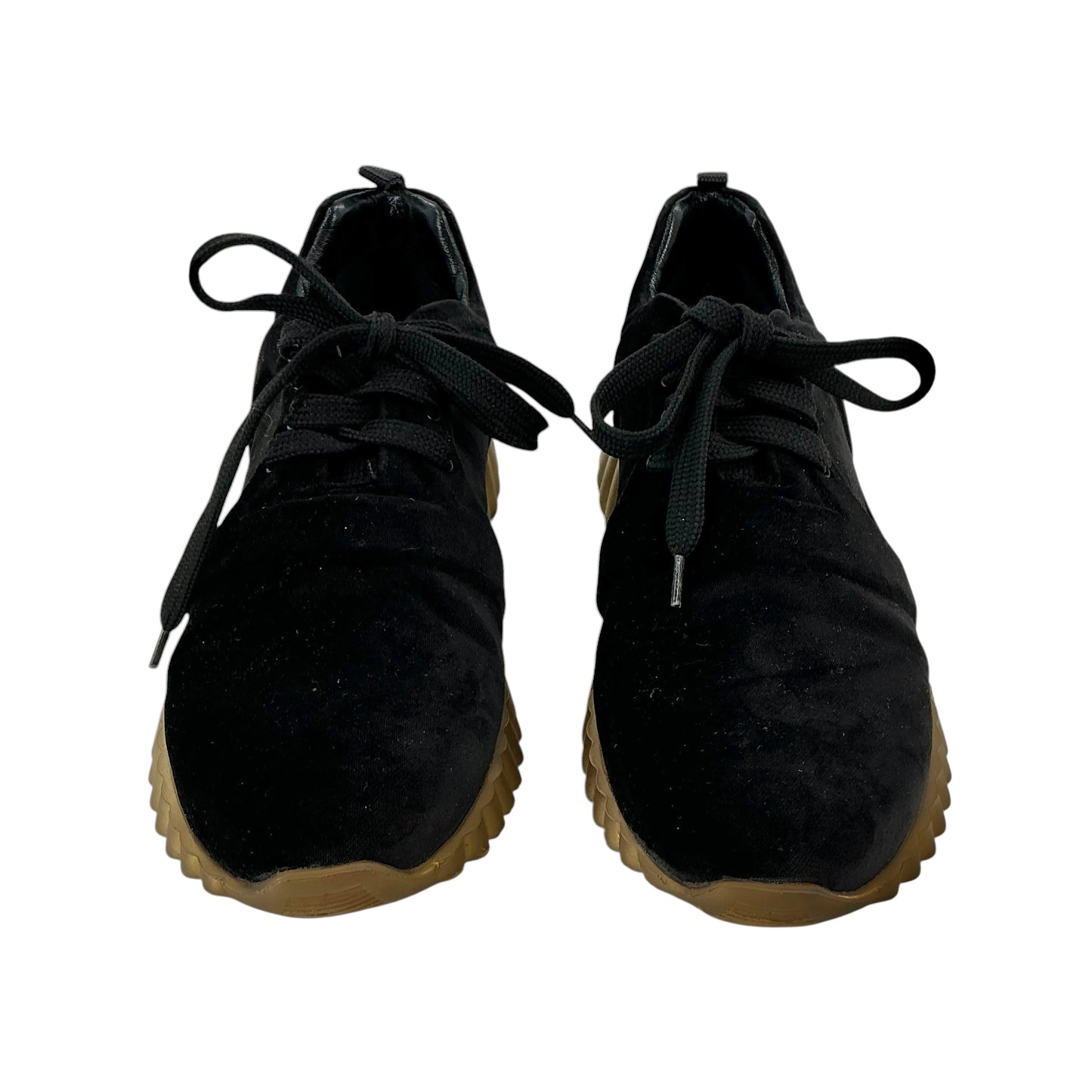 Salvatore Ferragamo "Massa" Black Velvet Wave Sole Sneakers