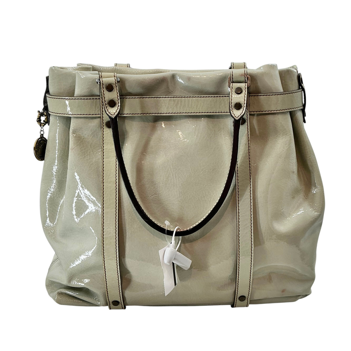 Lanvin Kentucky Patent Leather Slouchy Tote Bag – Mint Green