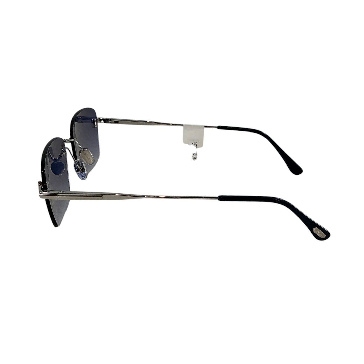 Tom Ford FT1354 Jake Rimless Sunglasses – Shiny Palladium / Blue Gradient