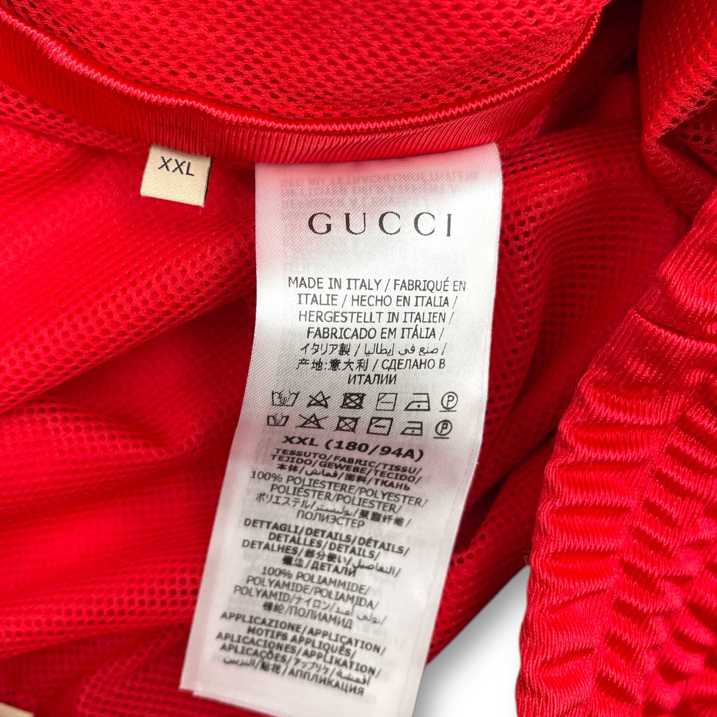 Gucci Red Satin Jogger Men’s XXL