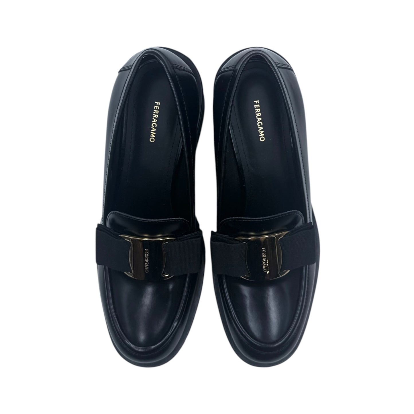 Salvatore Ferragamo Chunky Heeled Vara Bow Loafer