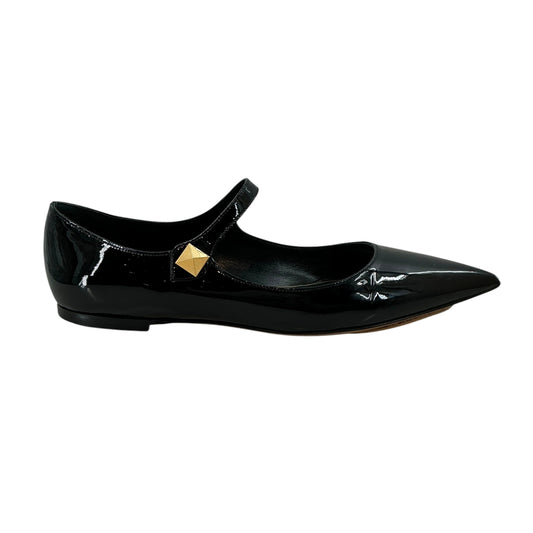 Valentino Garavani One Stud Patent Leather Pointed Toe Mary Jane Flats