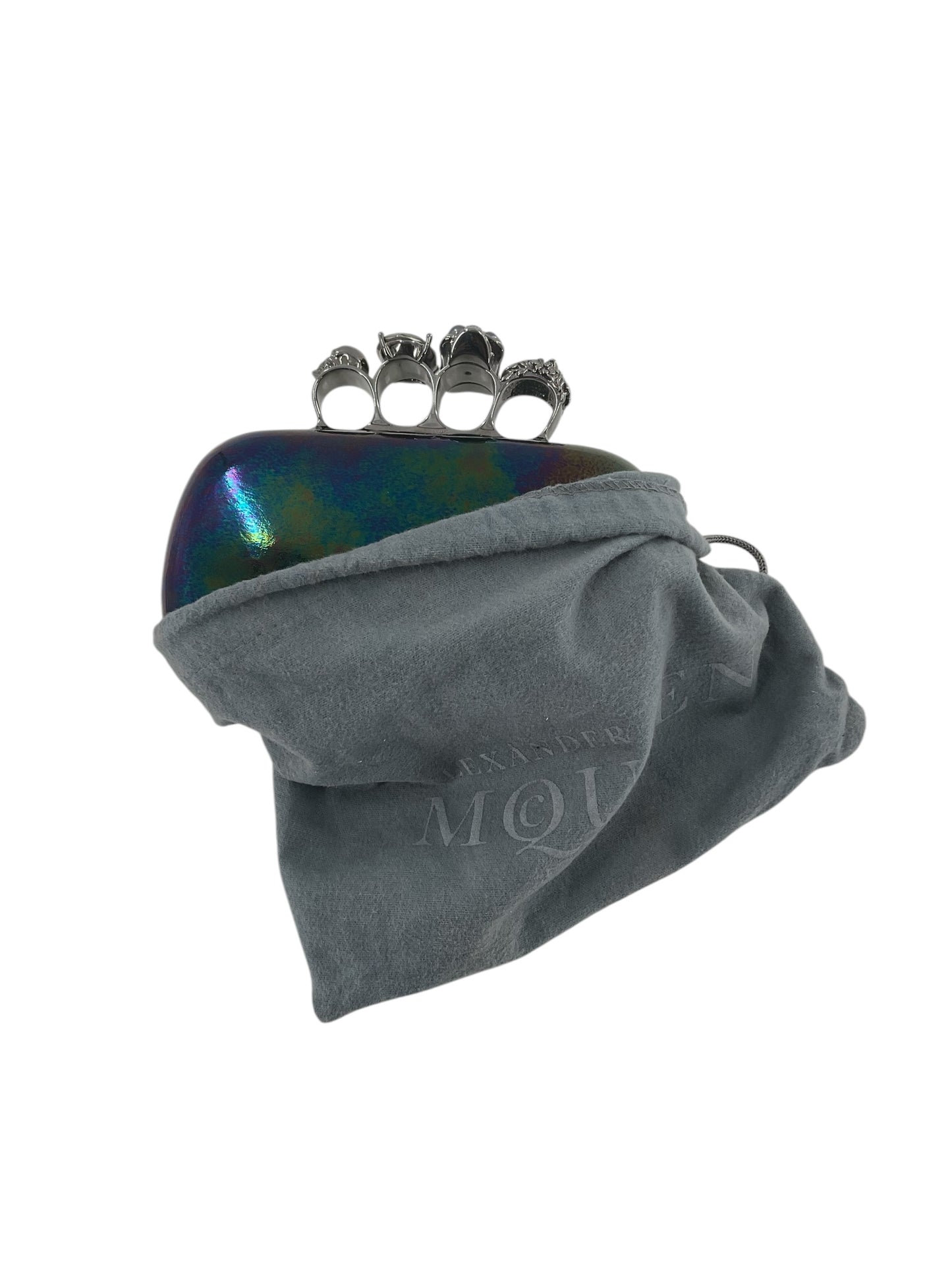 Alexander McQueen Oil Slick Knuckle Duster Box Clutch