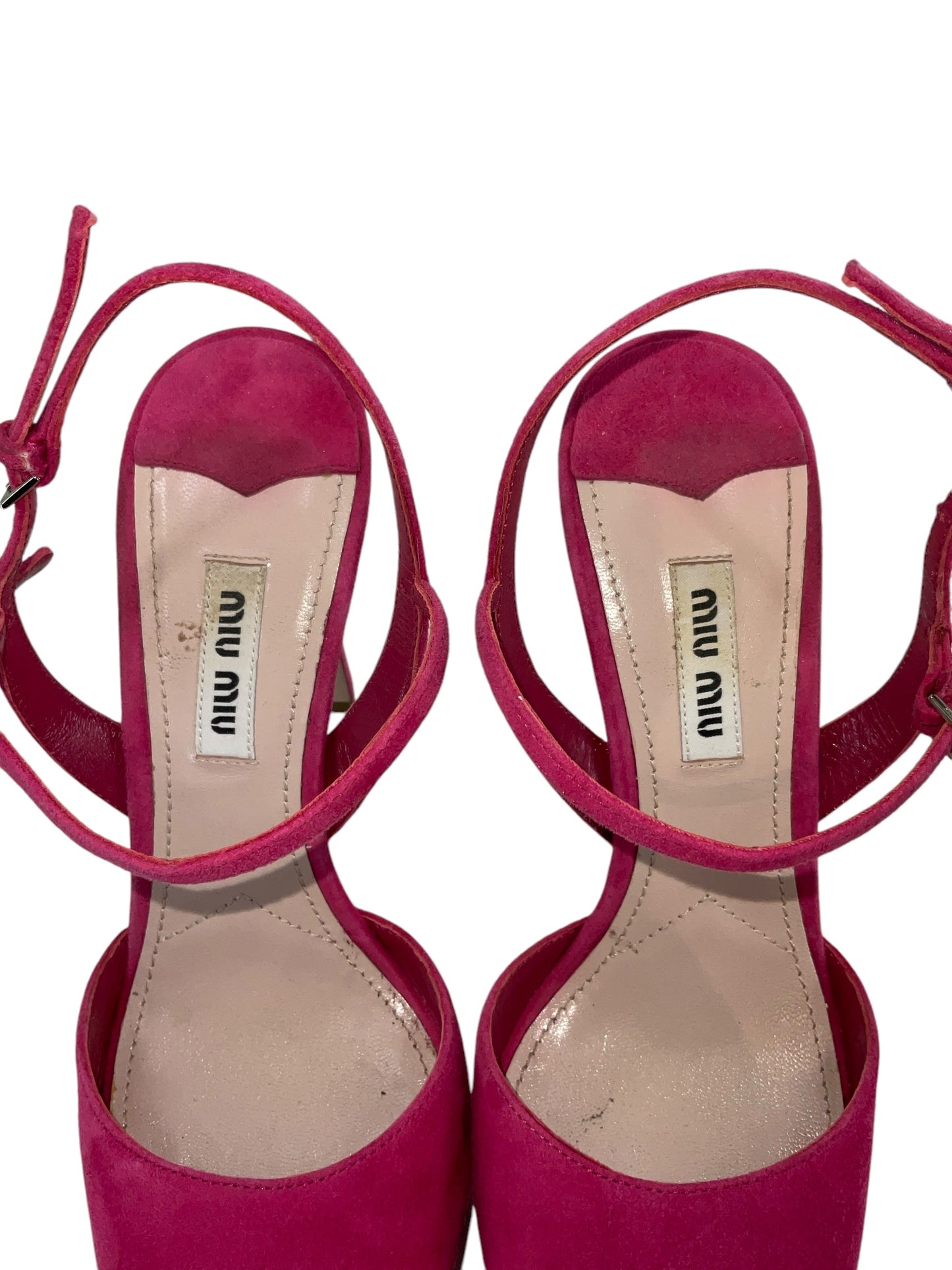 Miu Miu Peony Suede Slingback Sandals