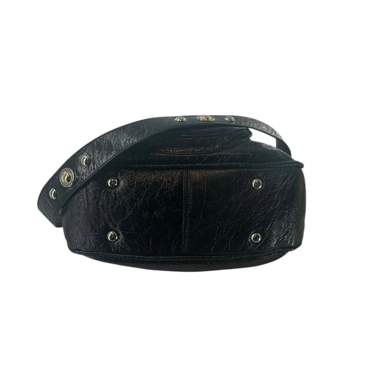Etro Black Chic Patent Leather Hobo Shoulder Bag