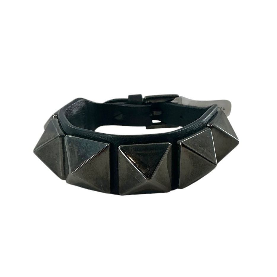 Valentino Garavani Rockstud Noir Leather Bracelet