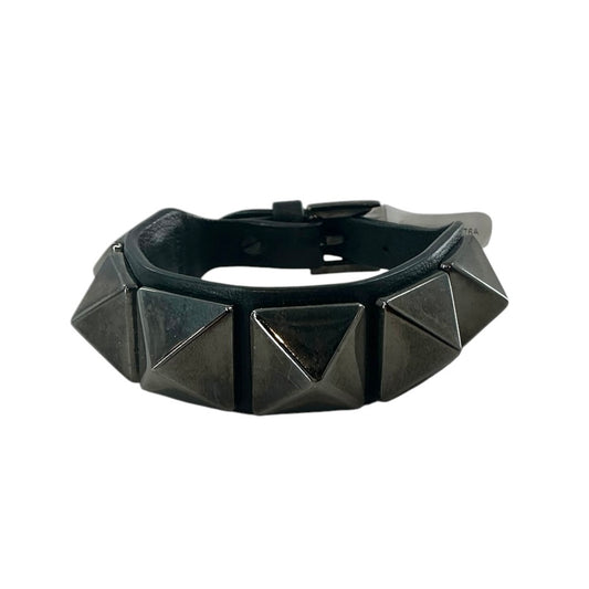 Valentino Garavani Rockstud Noir Leather Bracelet