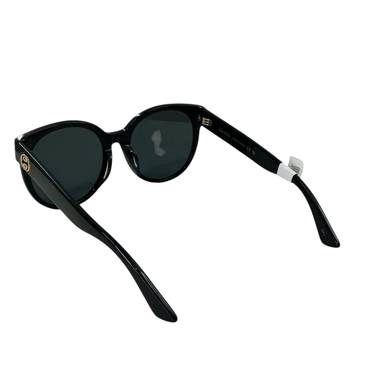 Gucci GG0035SN Black Acetate Round/Cat-Eye Women's Sunglasses