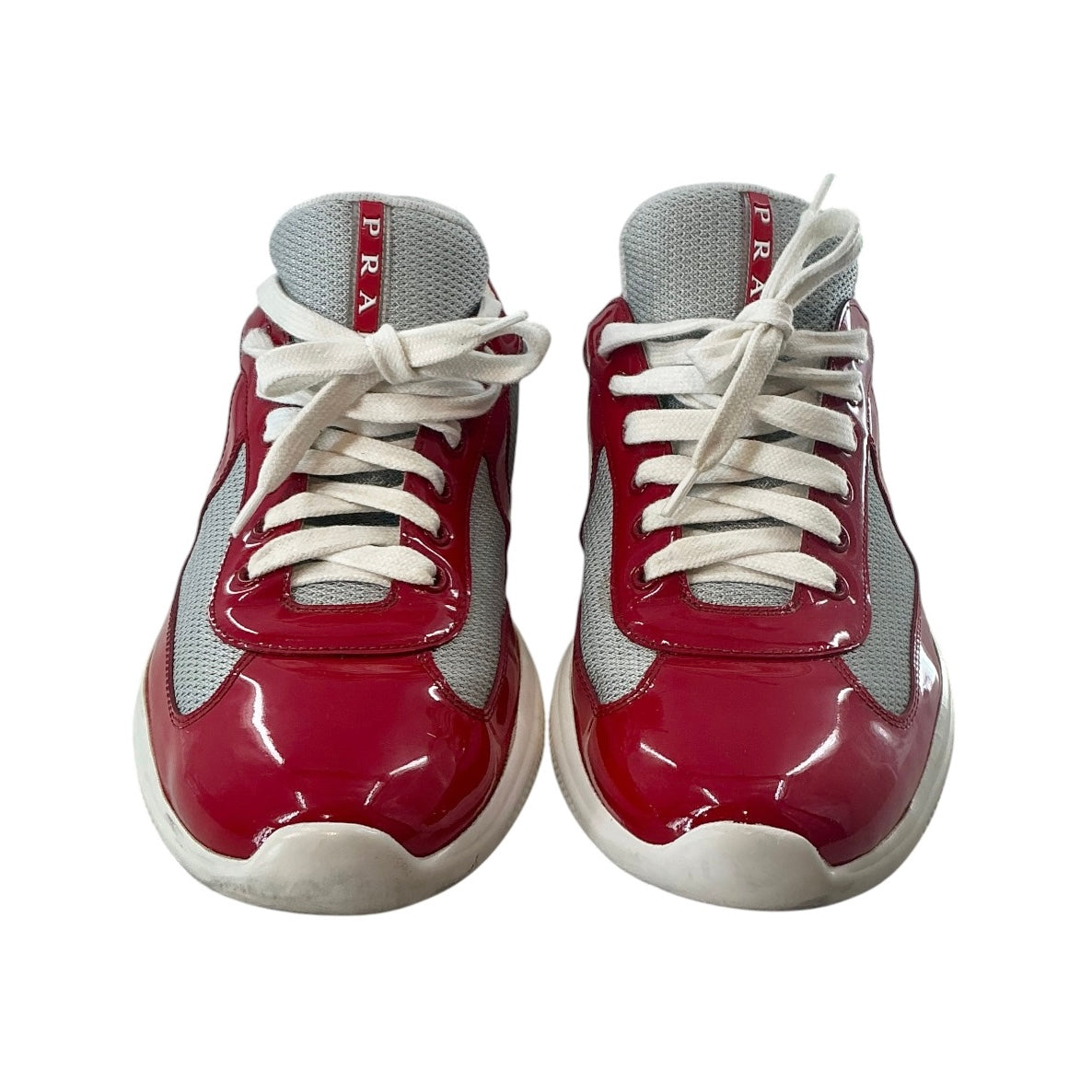 Prada America's Cup Patent Leather & Technical Fabric Sneakers