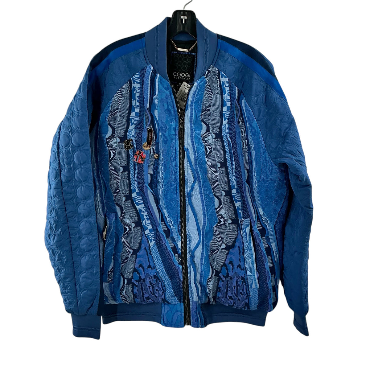 COOGI Australia Sweater Patched Bomber Jacket