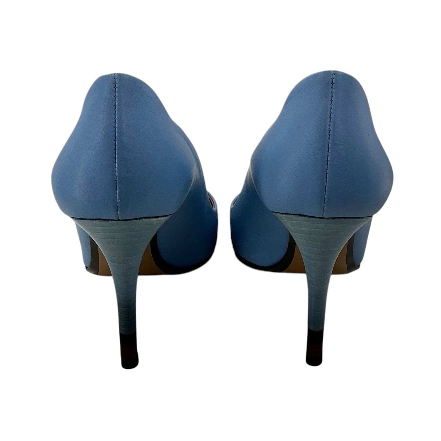 Fendi Royal Blue Leather Pointed-Toe Pumps
