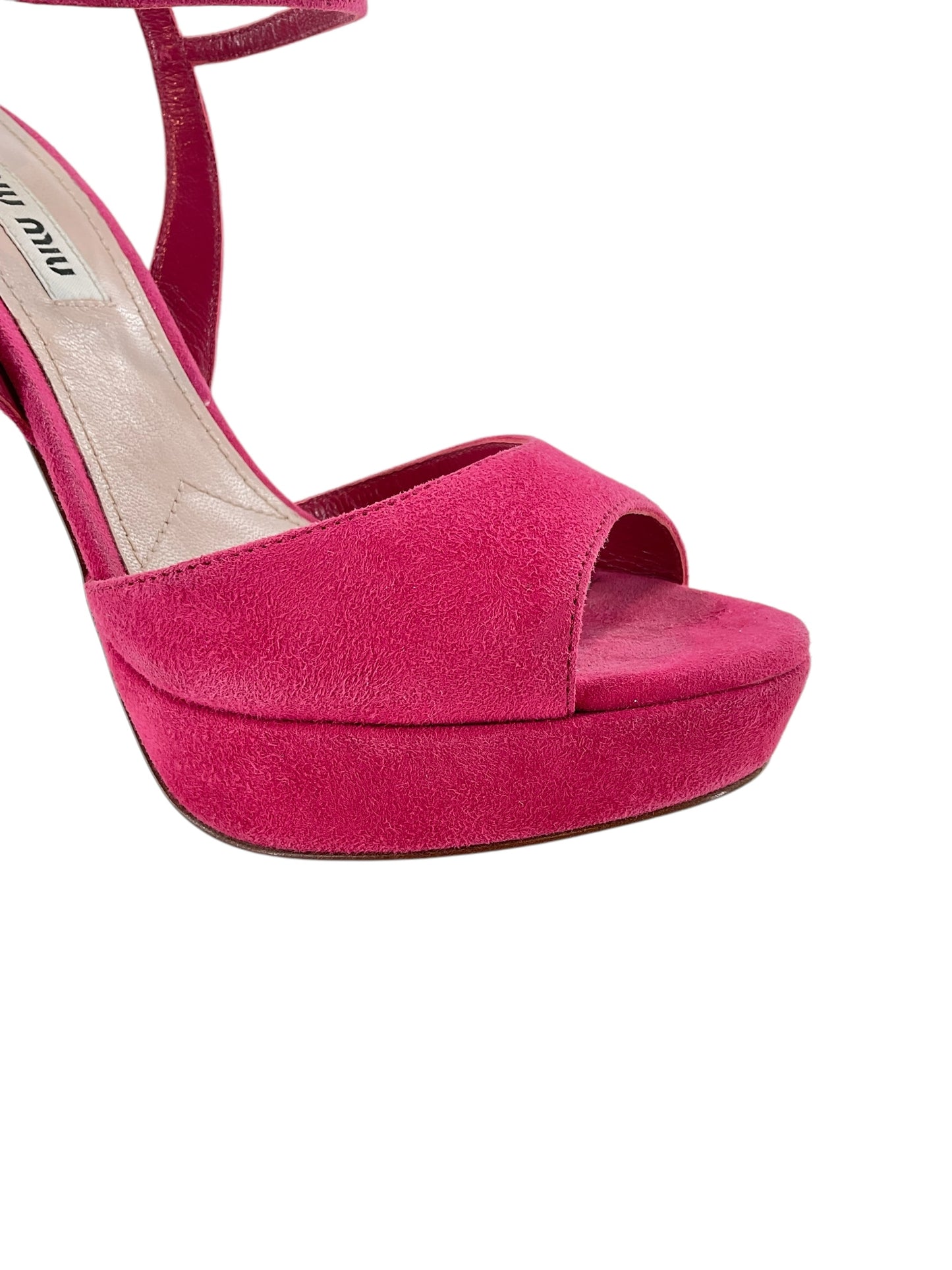 Miu Miu Peony Suede Slingback Sandals