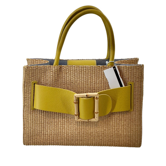 J.McLaughlin Holland Straw Tote in Chartreuse