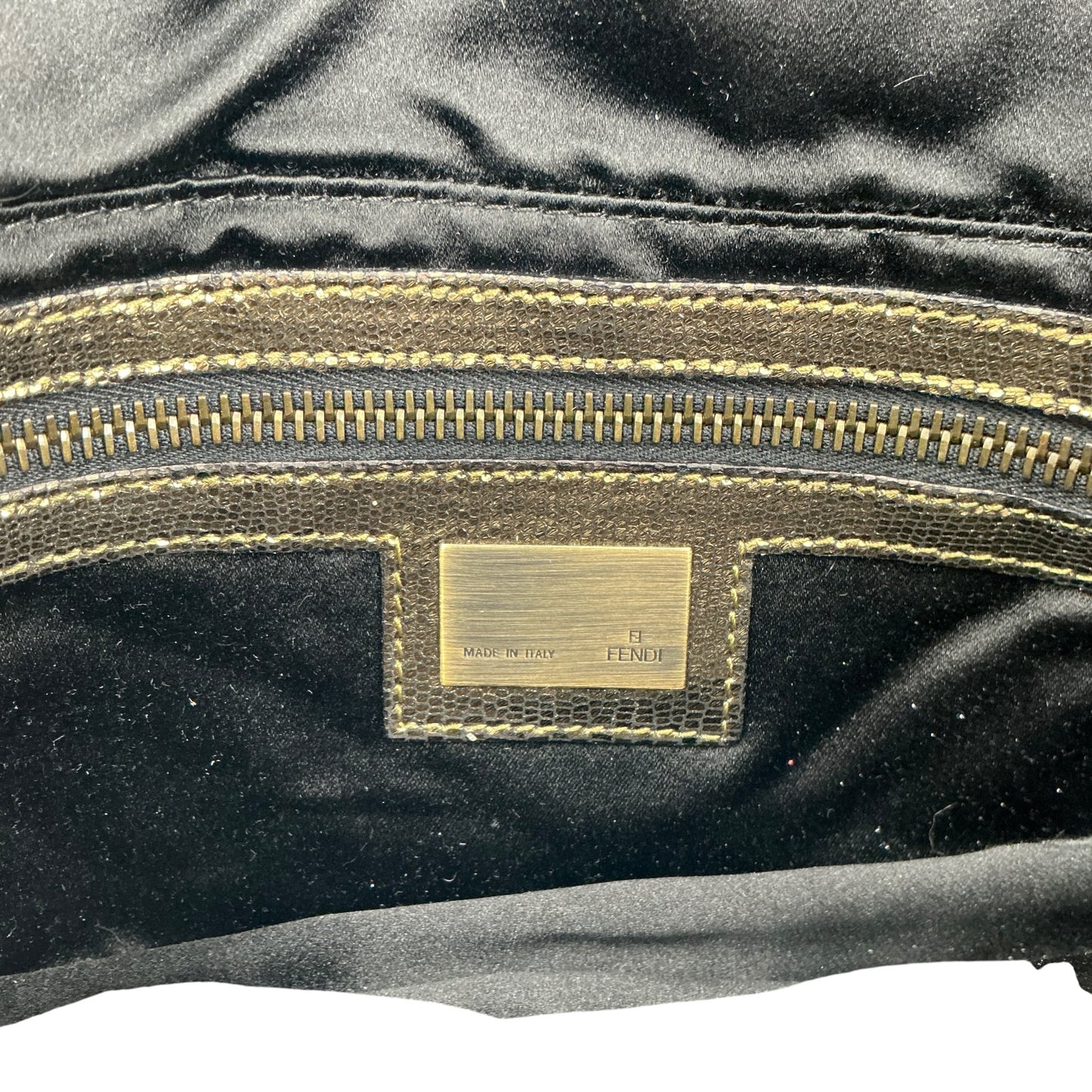Fendi Limited Edition "Medusa" Metallic Embroidered Baguette