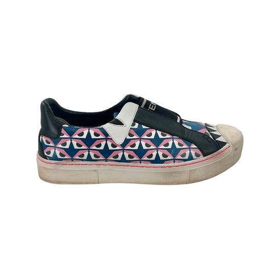 Fendi Bag Bugs Graphic Leather Slip-On Sneakers