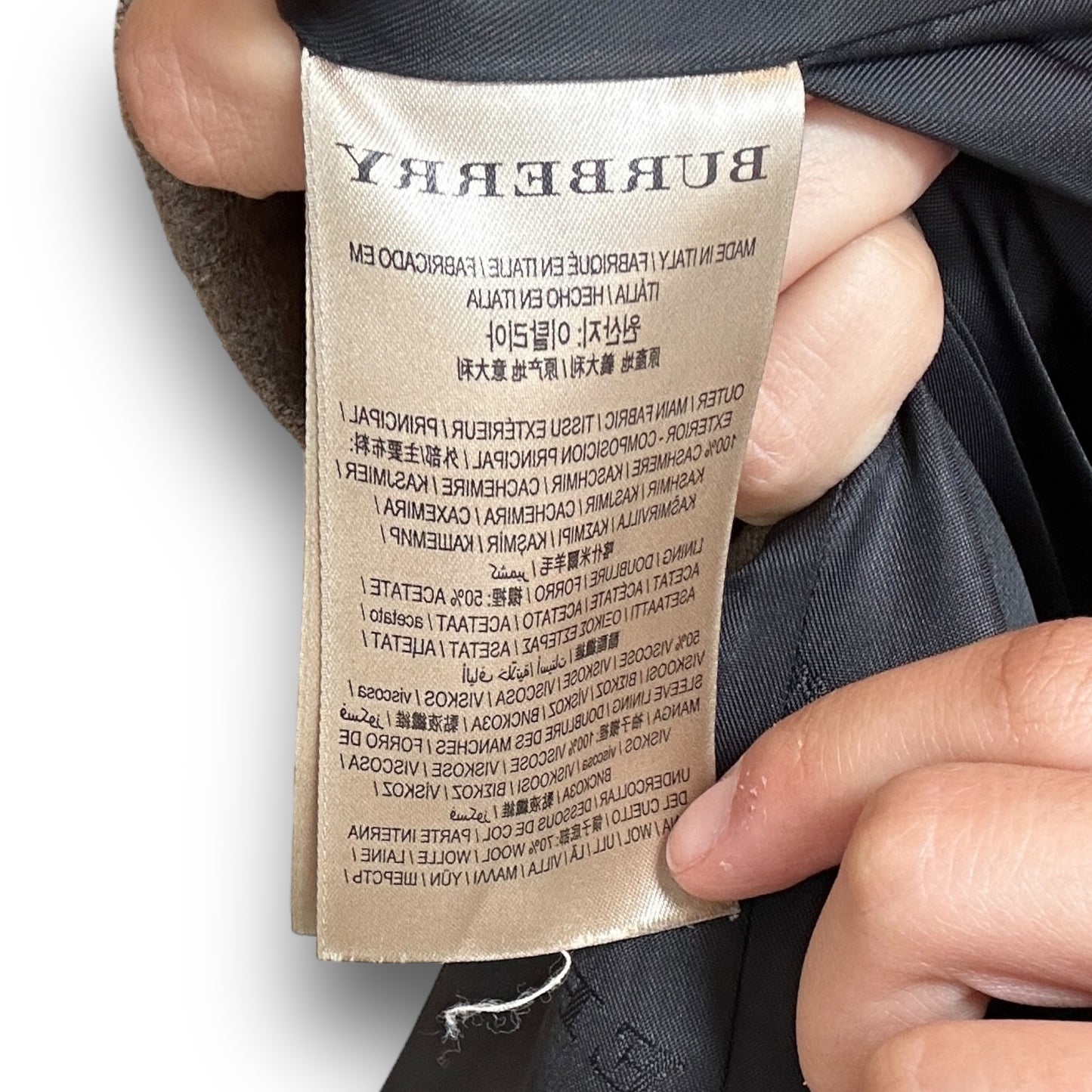 Burberry Cashmere Trench Coat in Taupe