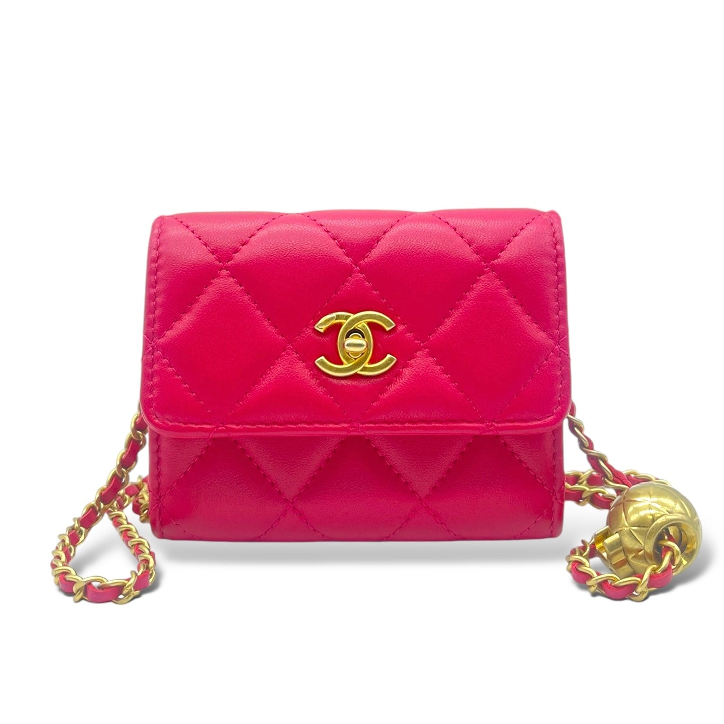 Chanel Quilted Pearl Crush Mini Wallet