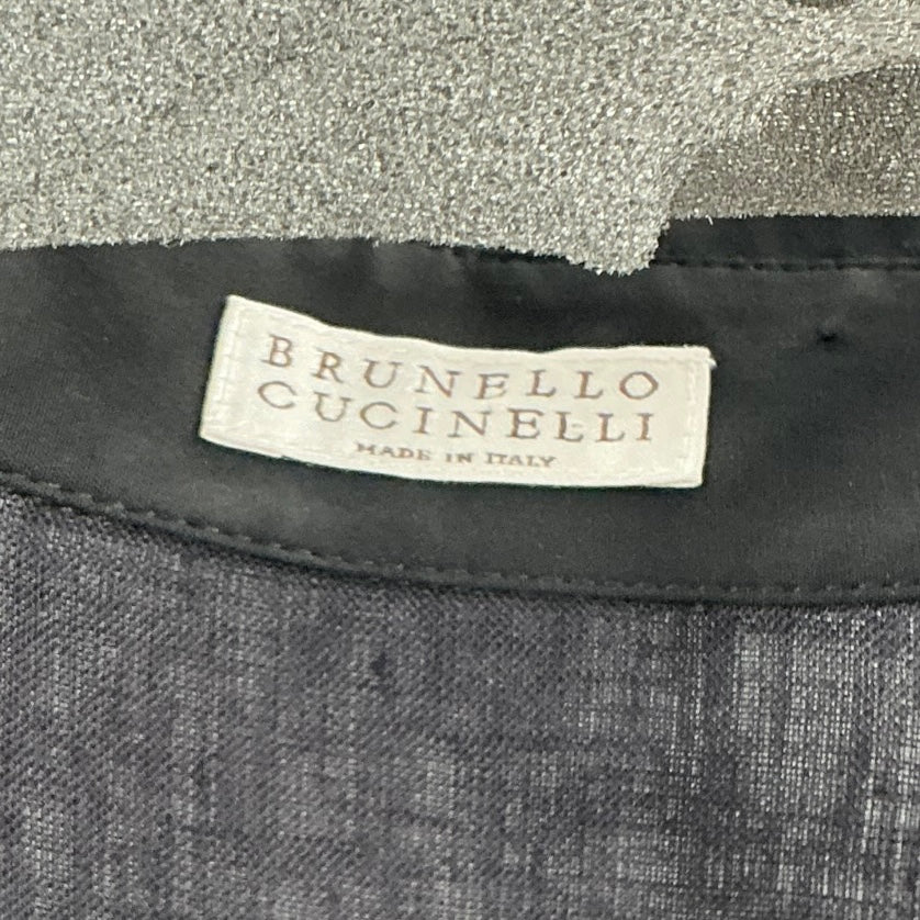Brunello Cucinelli Semi-Sheer Silk Organza Tunic Shirt