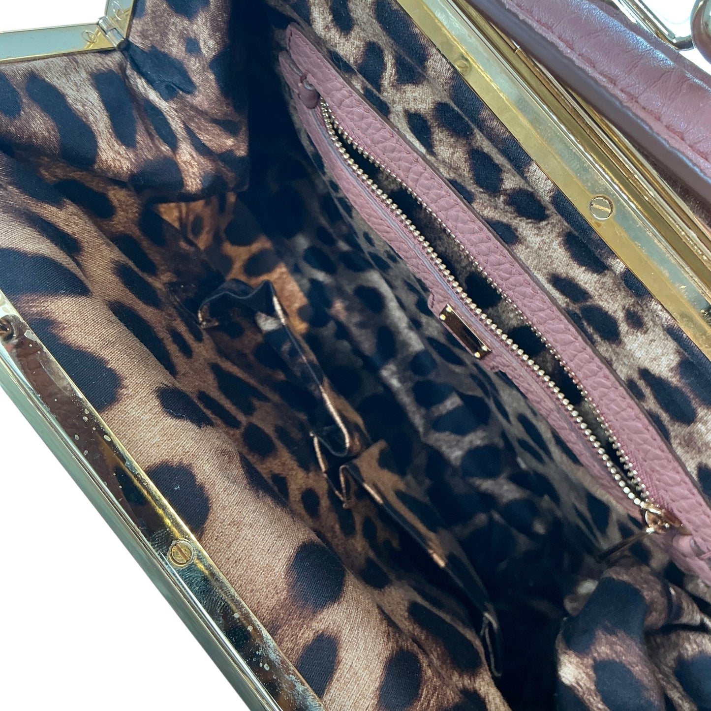 Dolce & Gabbana Sara Pebbled Leather Frame Bag