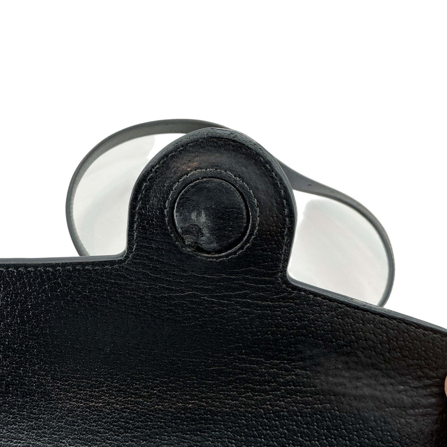 GUCCI Black Grained Leather Small Horsebit 1955 Shoulder Bag