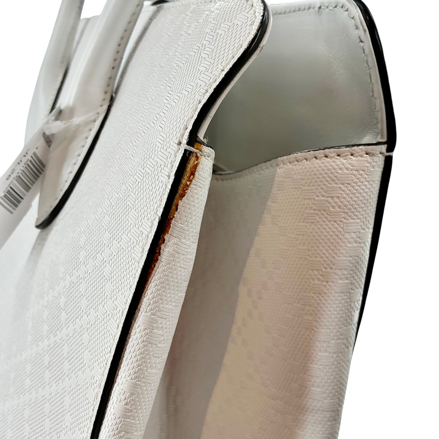 Gucci White Bright Diamante Leather Top Handle Tote Bag
