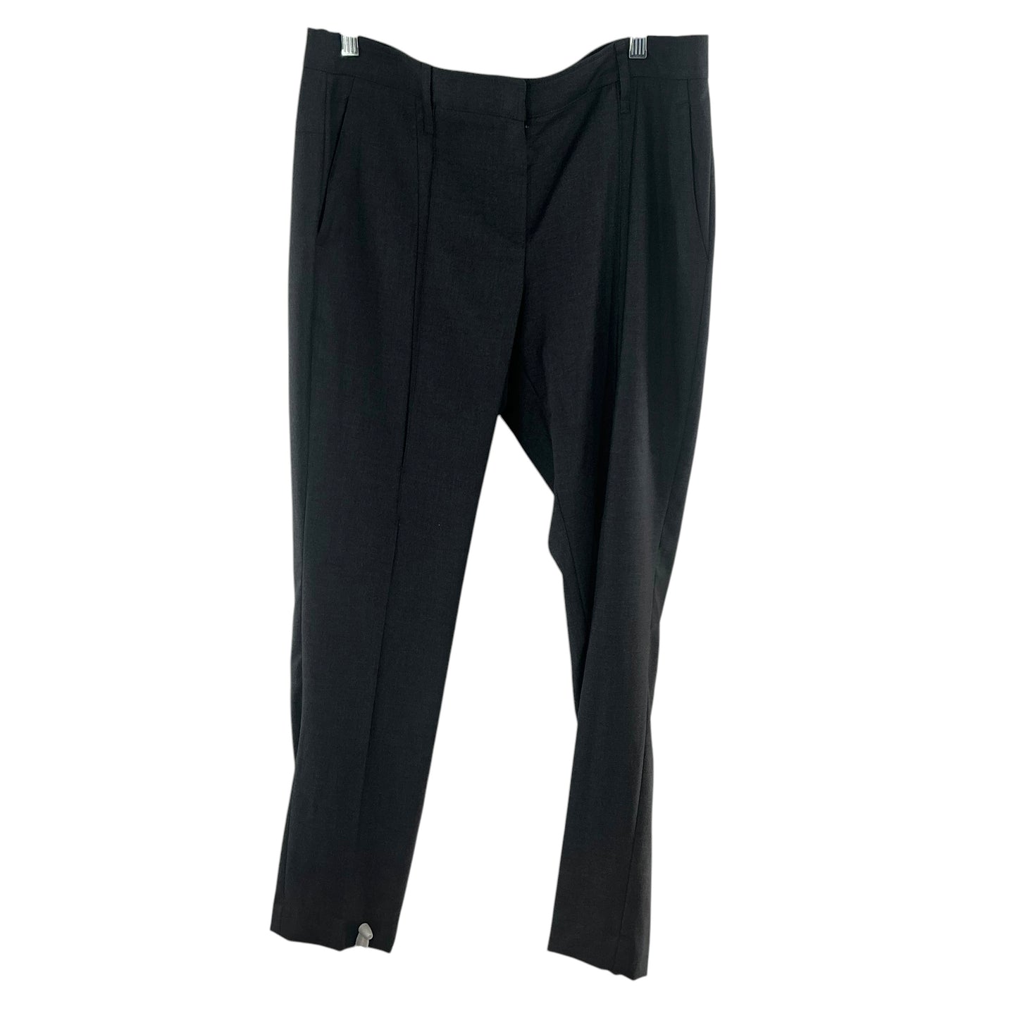 Brunello Cucinelli Charcoal Grey/ Black Front-Seam Slim Trousers