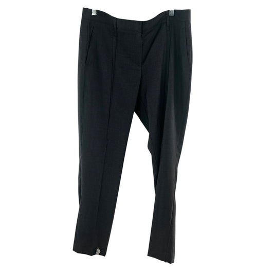Brunello Cucinelli Charcoal Grey/ Black Front-Seam Slim Trousers