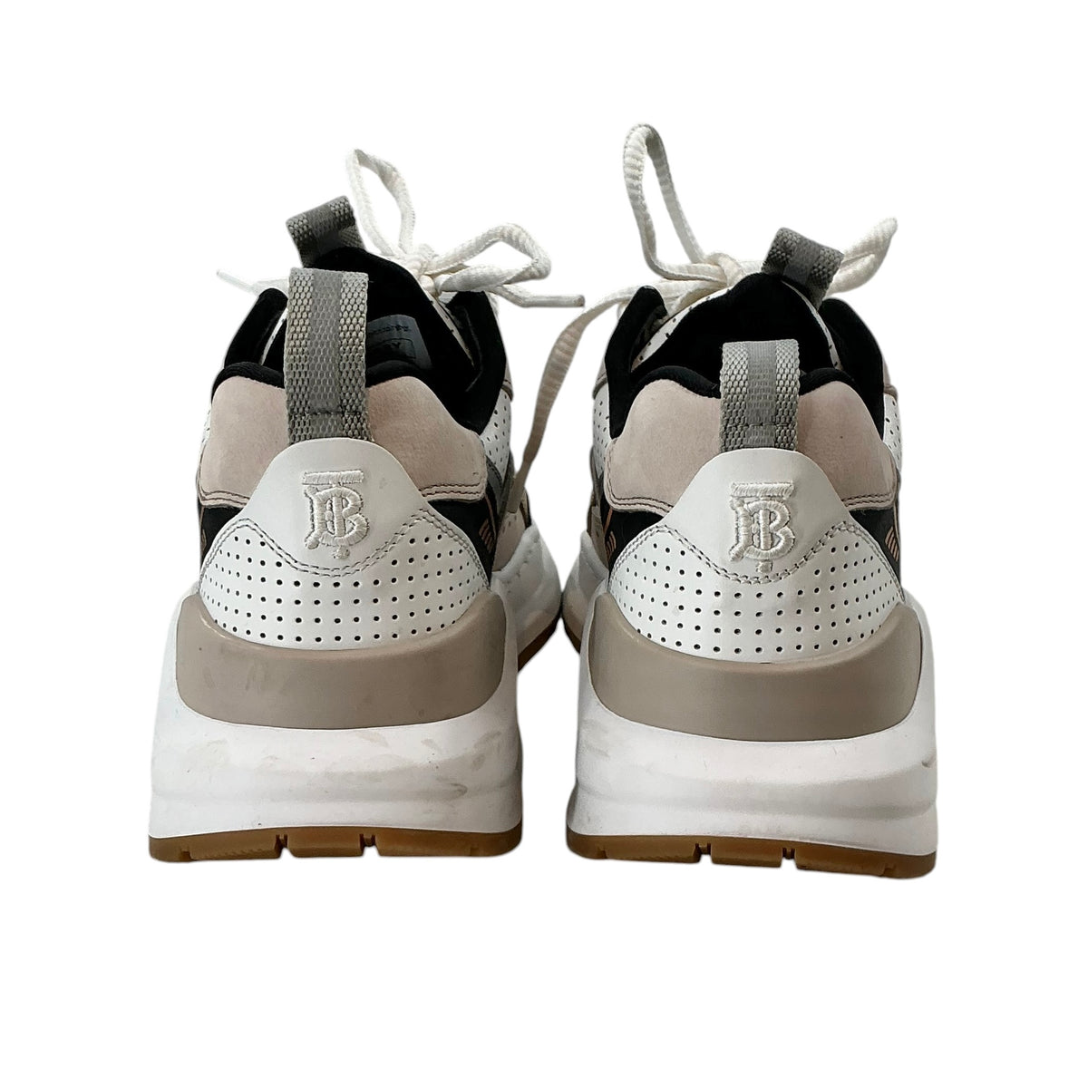 Burberry Embossed Logo Panelled Multi-Texture Sneakers