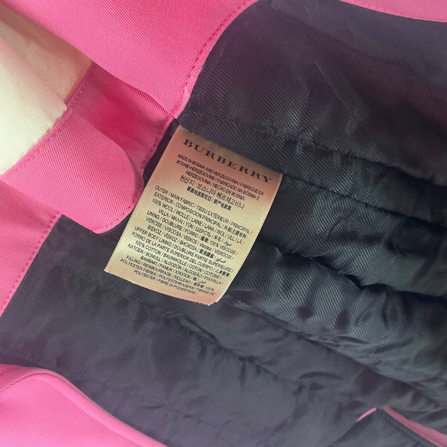 Burberry Oversized Lapel Gabardine Trench Coat