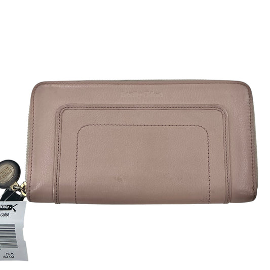 See by Chloé Grained Leather Zip-Around Continental Wallet