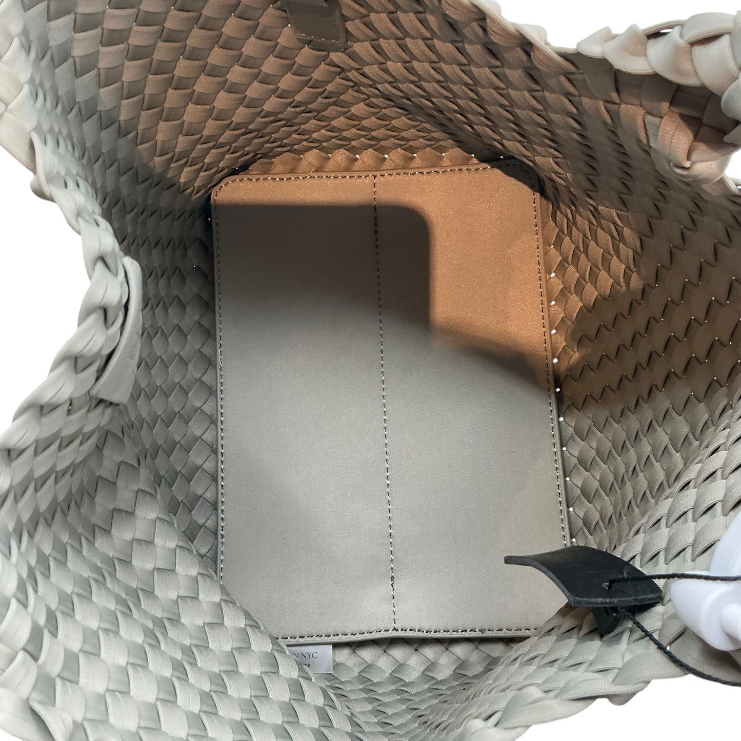 NAGHEDI St. Barths Medium Handwoven Neoprene Tote Bag - Grey