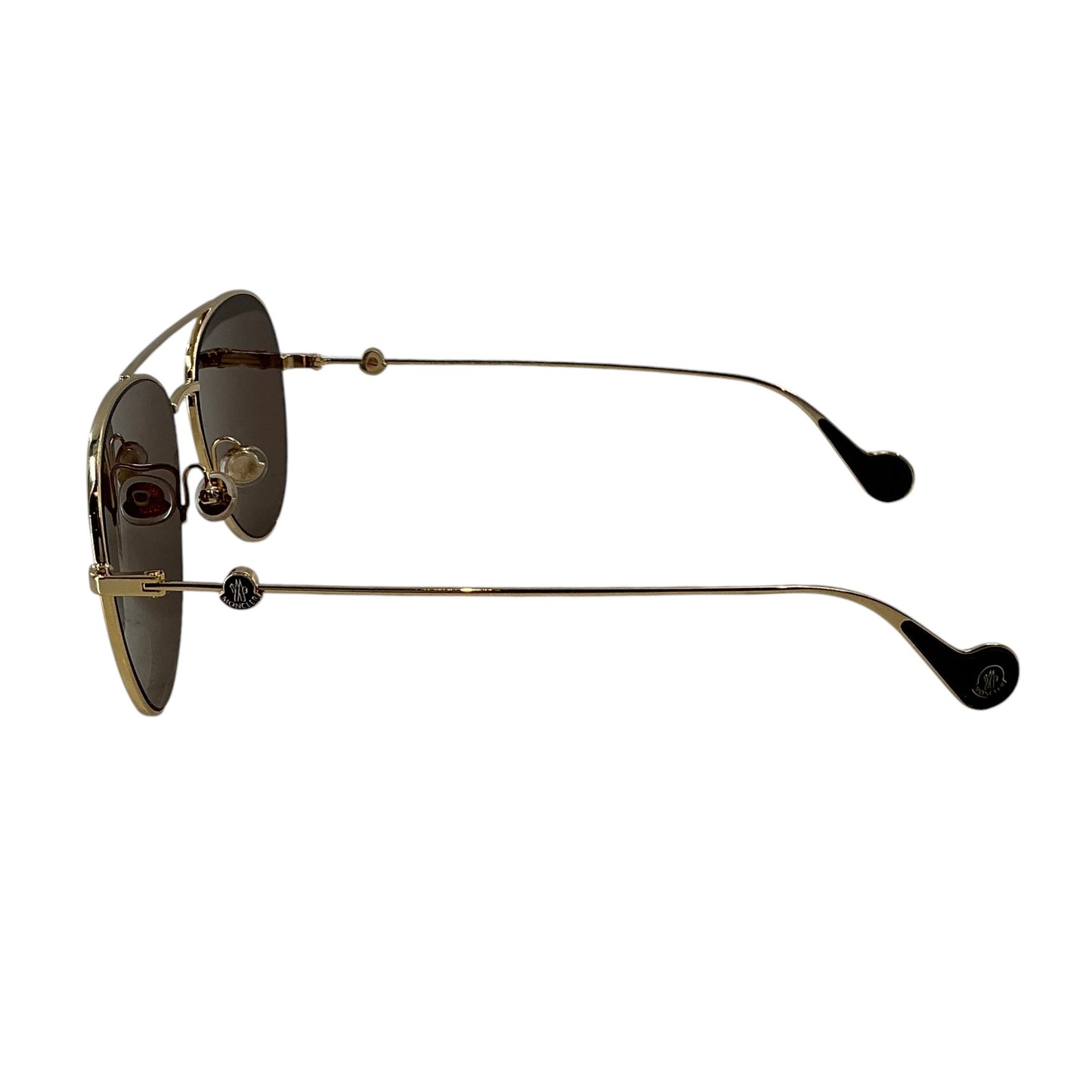 Moncler Gold Metal Aviator Sunglasses
