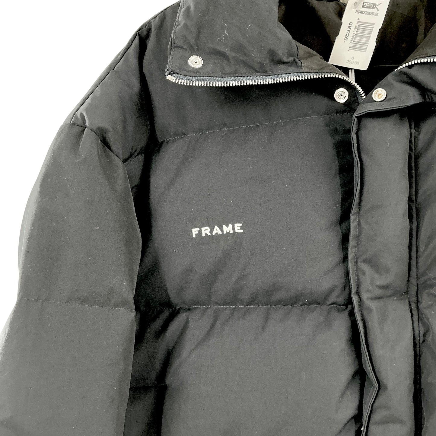 FRAME x Ritz Paris Women's Down Puffer Jacket Black Size Small NWT